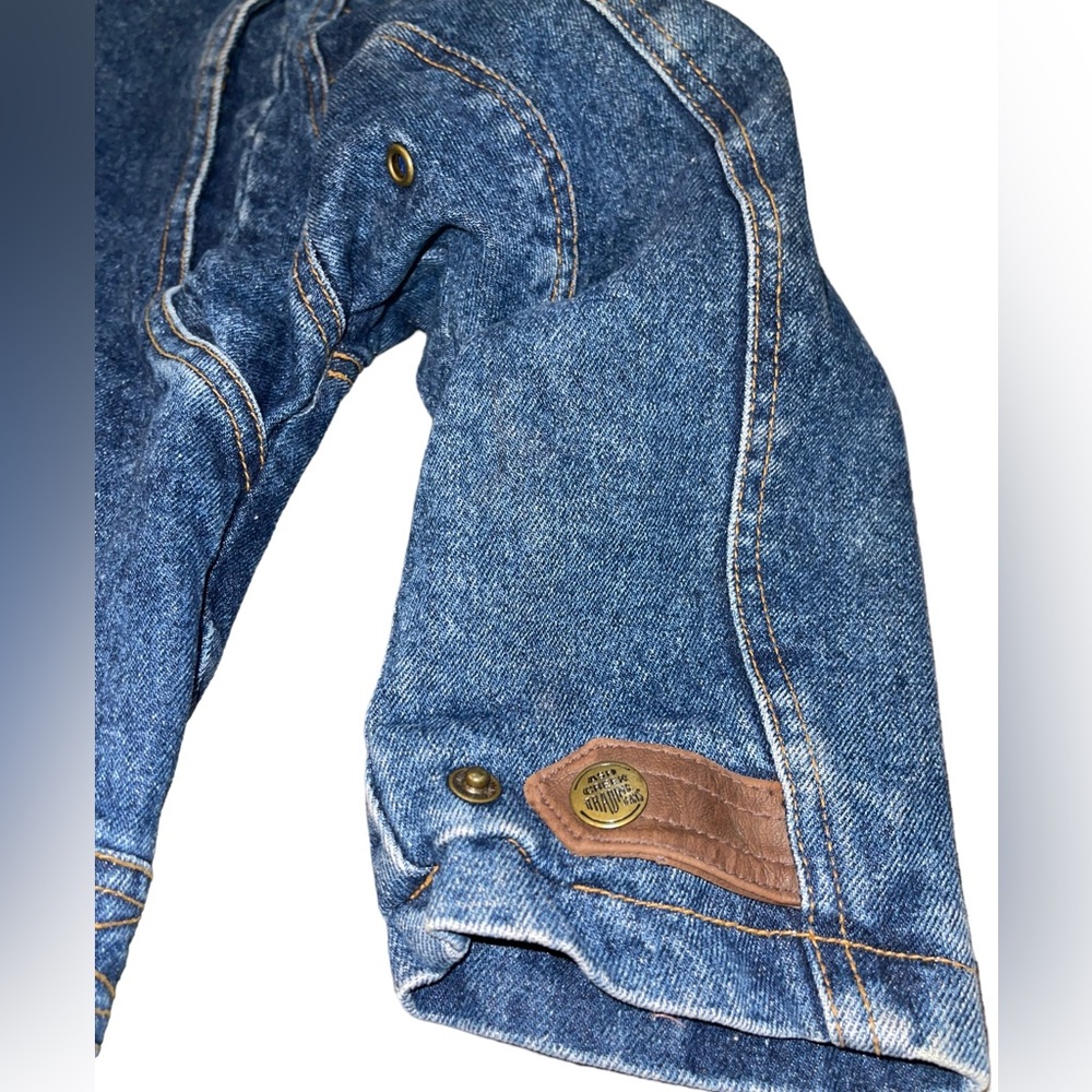 Ash Creek Trading Denim Jacket Lined Superhero Patch ‎ Small - Picture 13 of 16